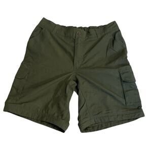 North Face Men Large Geen Cargo Lightweight Shorts Gorpcore performance